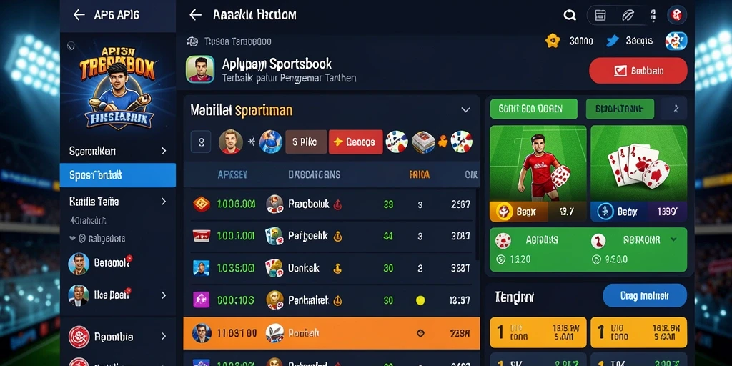 Screenshot utama API36 menunjukkan fitur taruhan olahraga yang menarik.