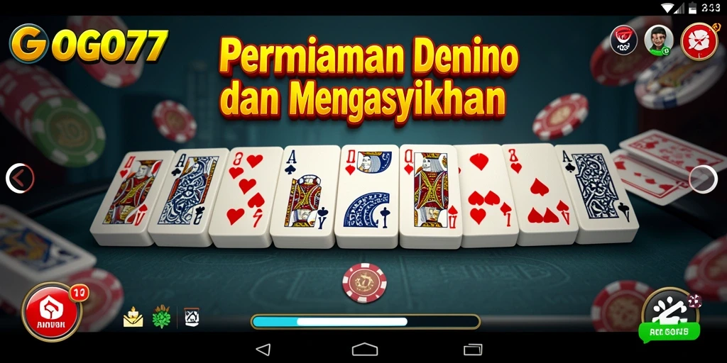 Tangkapan layar gameplay GOGO77 menampilkan aksi seru dalam permainan Domino.