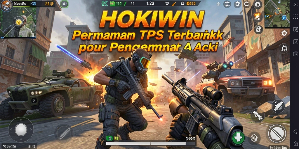 Screenshot gameplay HOKIWIN menampilkan aksi tembak-menembak yang mendebarkan.