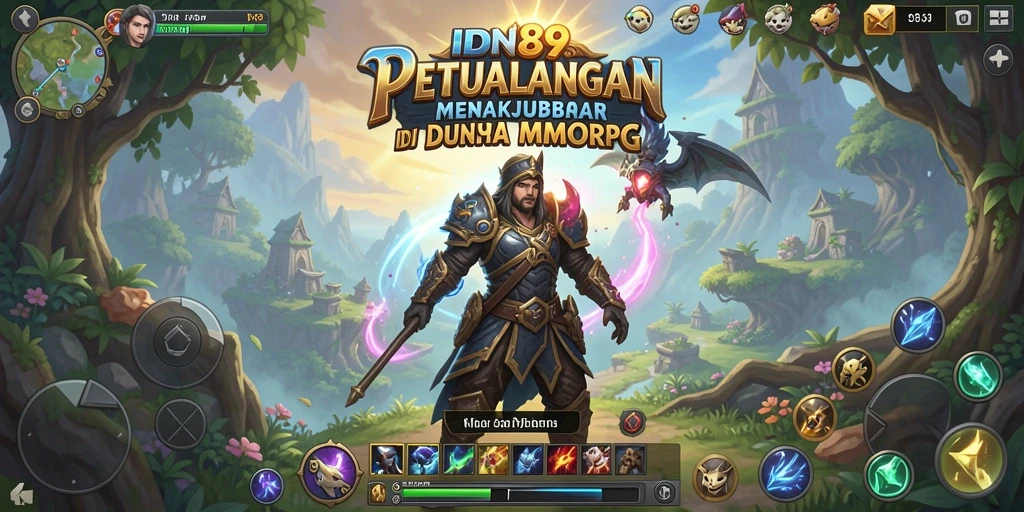 Tampilan gameplay menakjubkan dalam IDN89, eksplorasi dunia MMORPG.