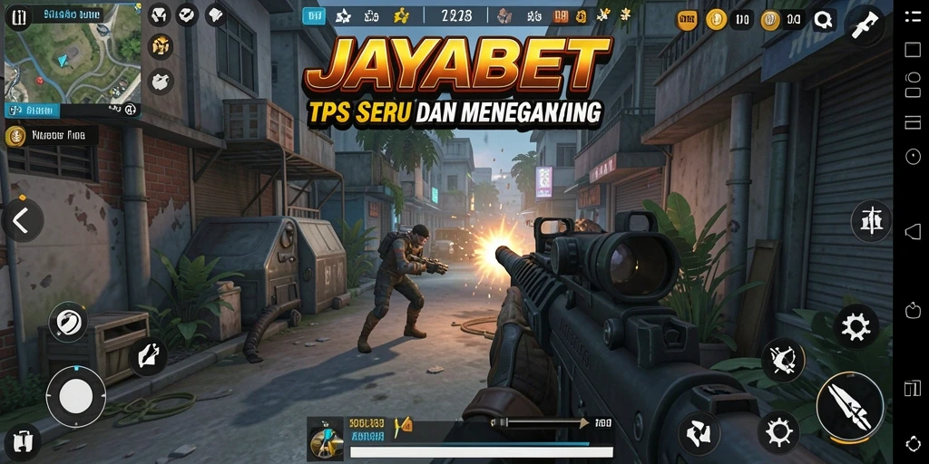 Tampilan gameplay seru JAYABET saat pertempuran TPS.