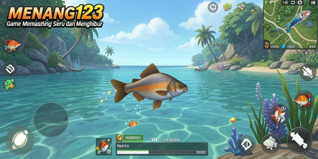 Tampilan memukau dari gameplay memancing di MENANG123.