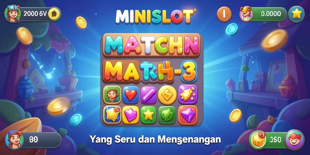 Tampilan gameplay Match-3 yang mengasyikkan dan penuh warna.