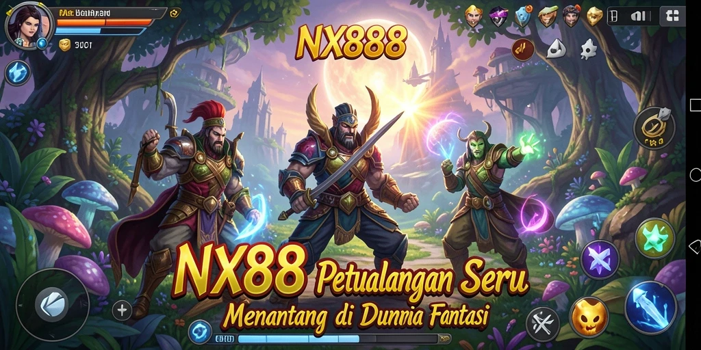 Tampilan gameplay <strong>NX888</strong> yang menampilkan aksi seru di dunia petualangan.