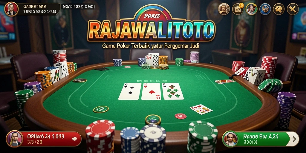 Tampilan seru gameplay Poker di RAJAWALITOTO yang mendebarkan.