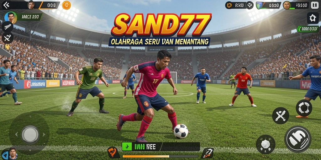Tampilan gameplay menarik di SAND77 dengan berbagai cabang olahraga.
