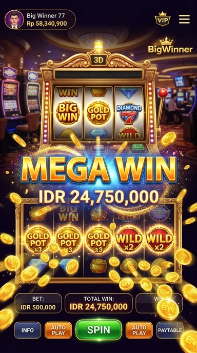 Pengaturan aplikasi bigwinner yang mudah diakses dan digunakan.